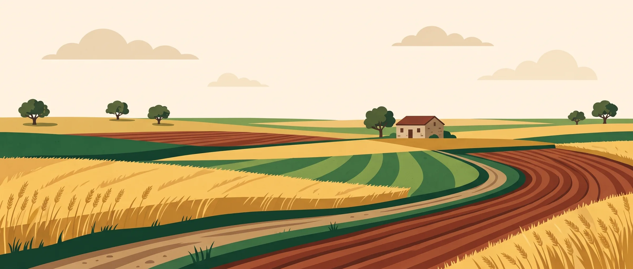 Campos de cereal de la meseta castellana